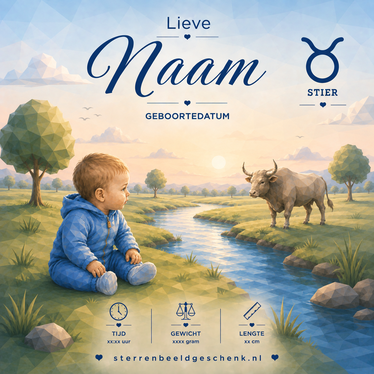 Stier met symbool