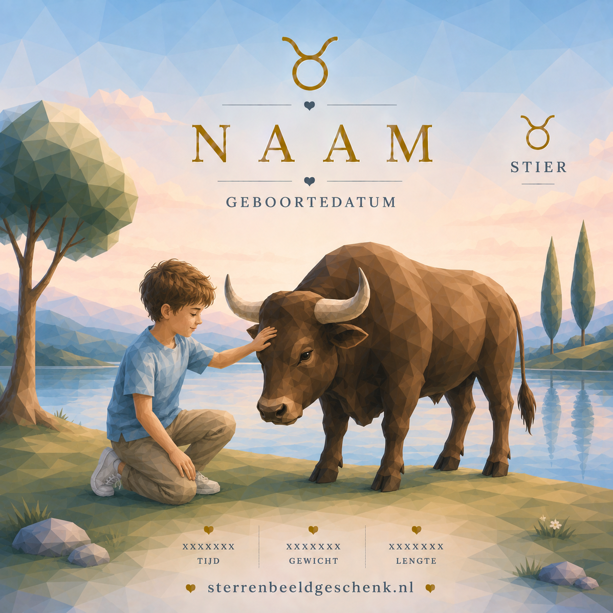 Stier met symbool